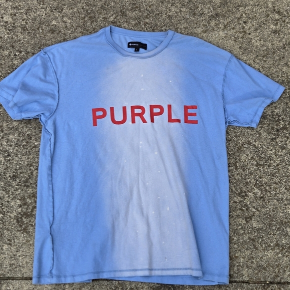 Purple Brand Textured Stonewash T Shirt Size Large - Picture 1 of 4